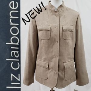 💟🤍NEW! Liz Claiborne blazer tan *Size 14